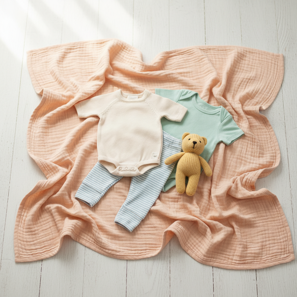 Muslīns bērniem — maigs un drošs materiāls mazuļiem